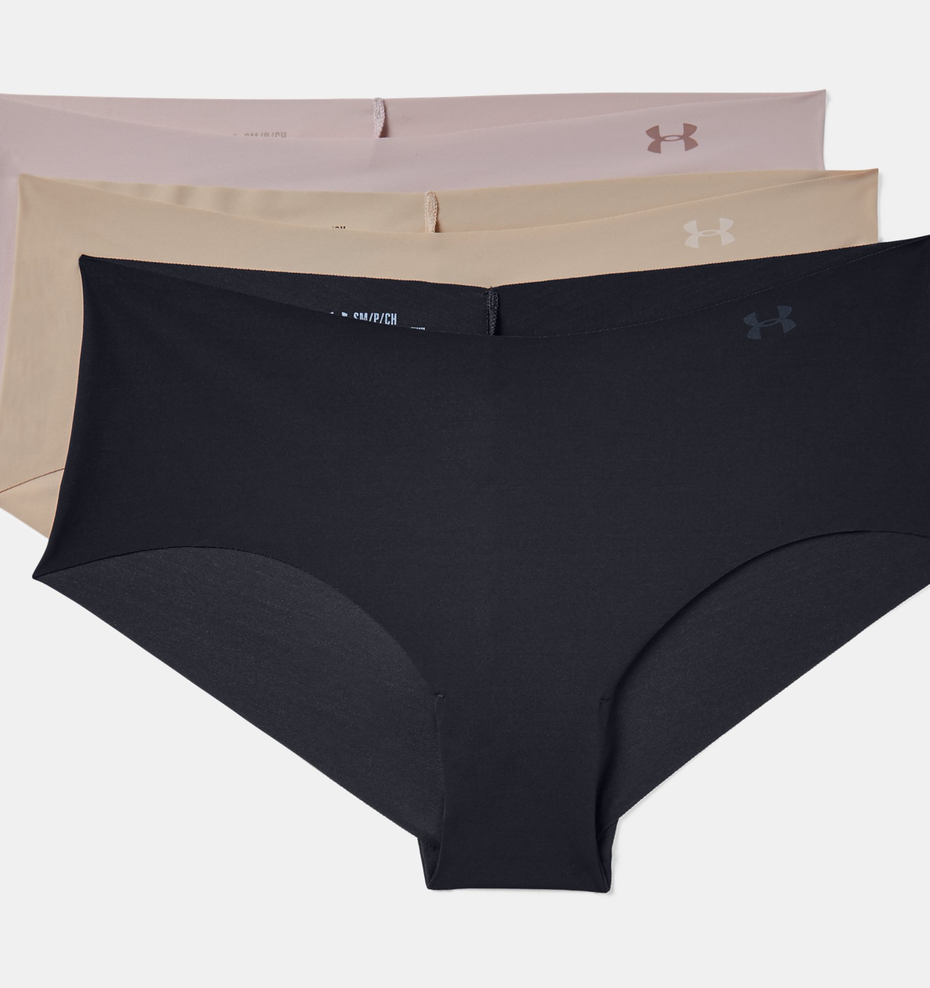 3 Pack Womens Brief Under Armour Pure Stretch Black 